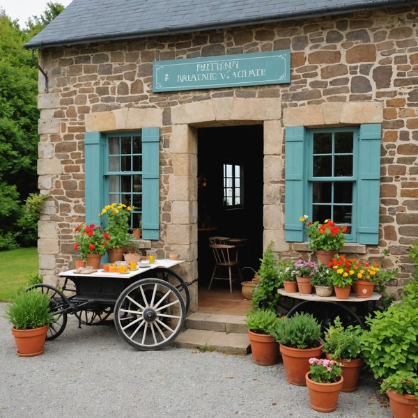 Où peut-on louer une maison de vacances en Bretagne avec des ateliers de poterie et des balades en calèche?